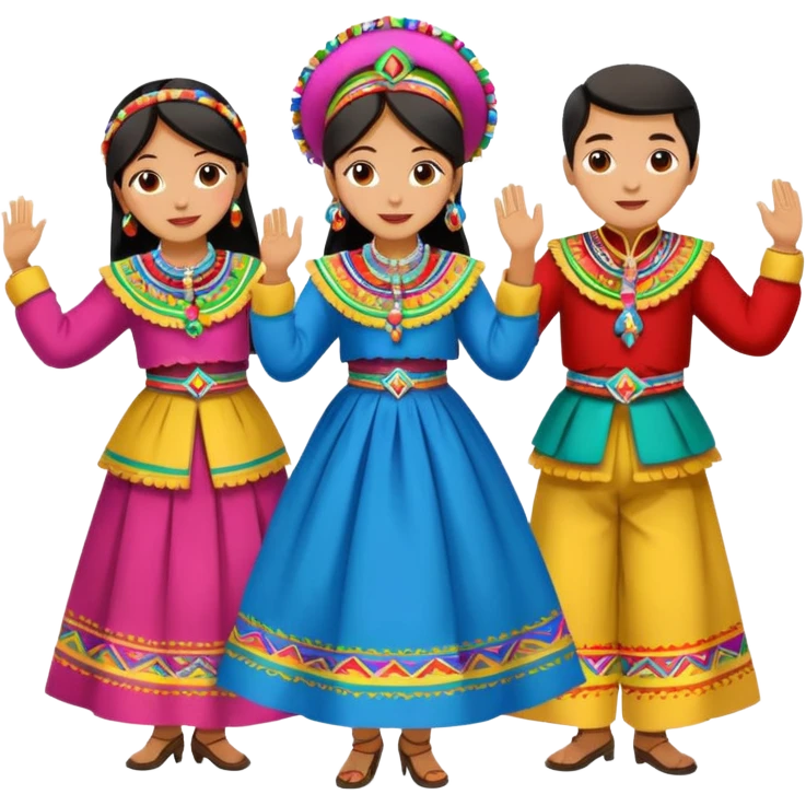 imagen de personas bailando huaylash en huancayo emoji