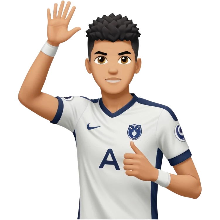Dominic solanke tottenham Hotspur footballer doing naruto celebration emoji