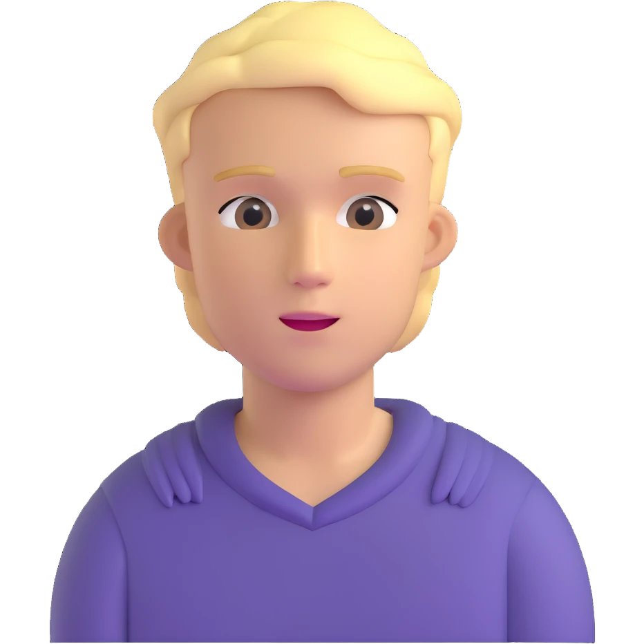 blonde young man emoji