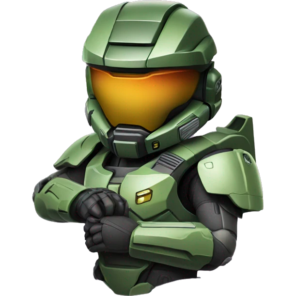 Master Chief giving heart emoji