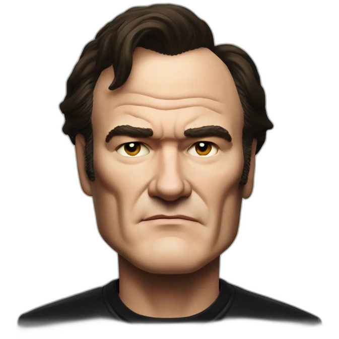 Quentin Tarantino without smile emoji