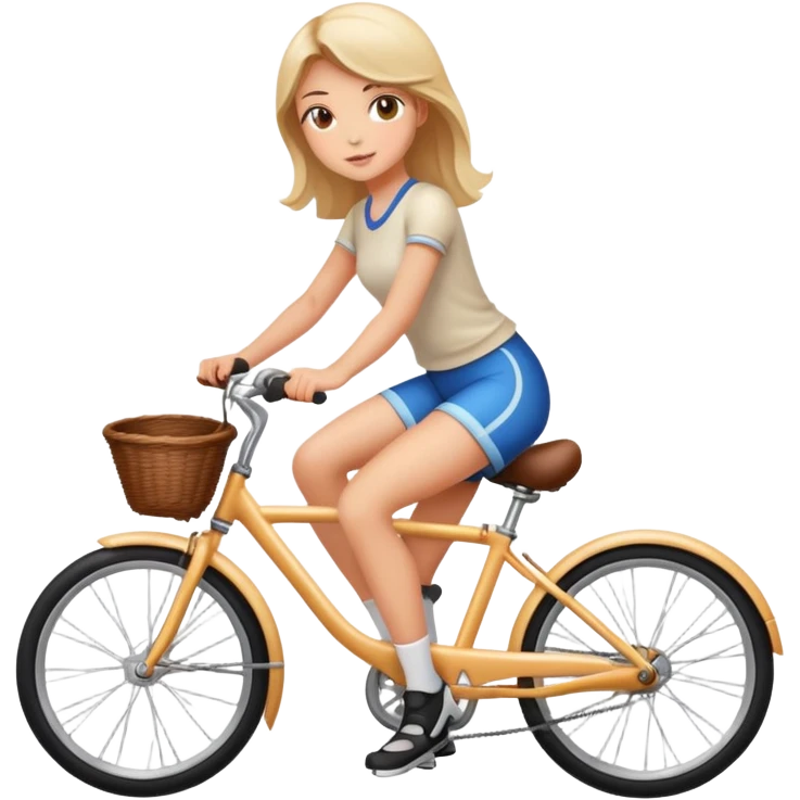 Girl on bike emoji