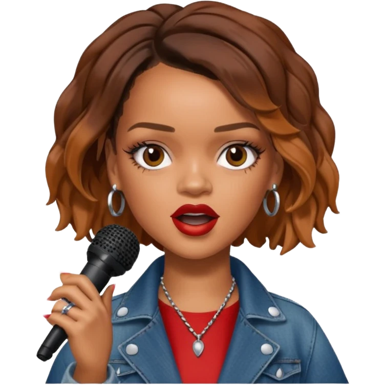 Rihanna singing emoji