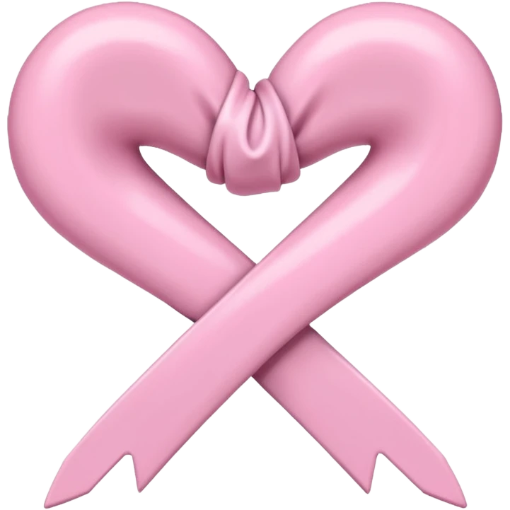 lazo rosa pastel muy tenue emoji
