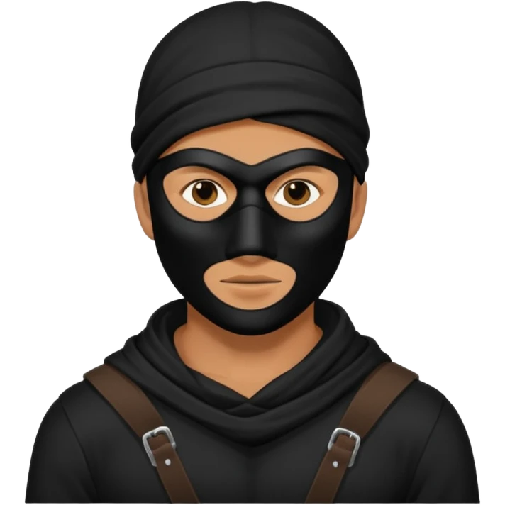 Ladron con mascara pero hombre emoji