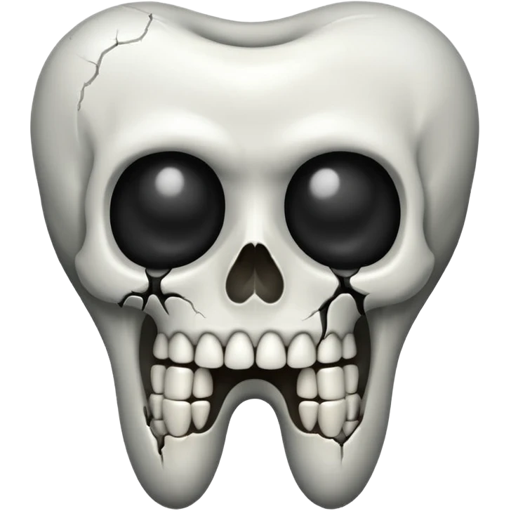 tooth with skull emoji