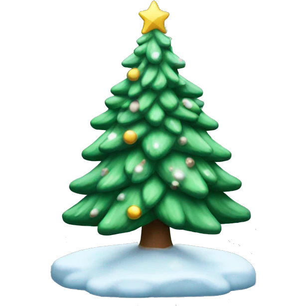 Snowy Christmas tree emoji