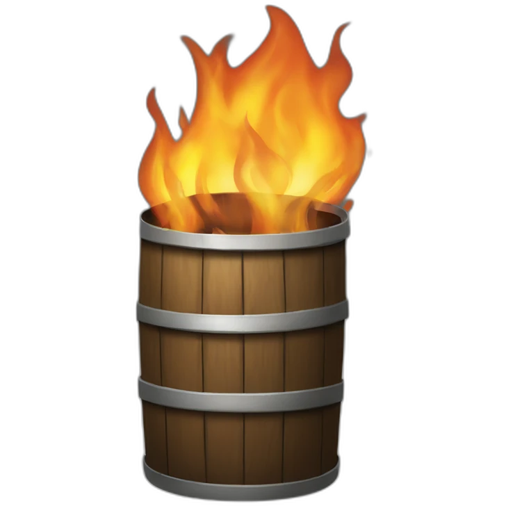 Burning barrel trash  emoji