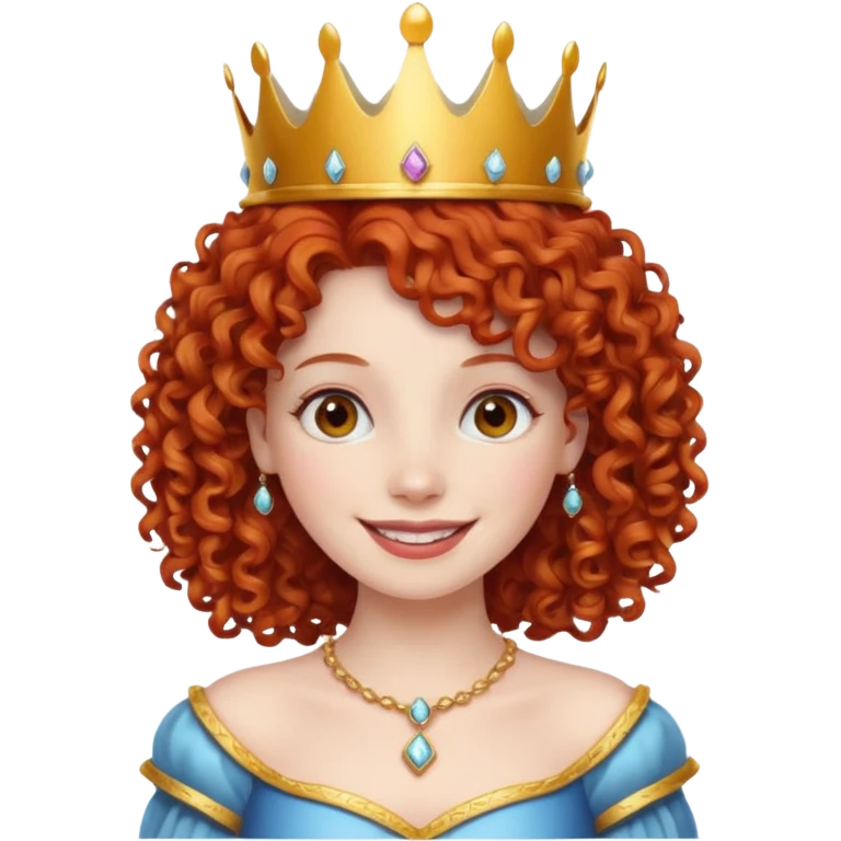 red curly haired princess emoji
