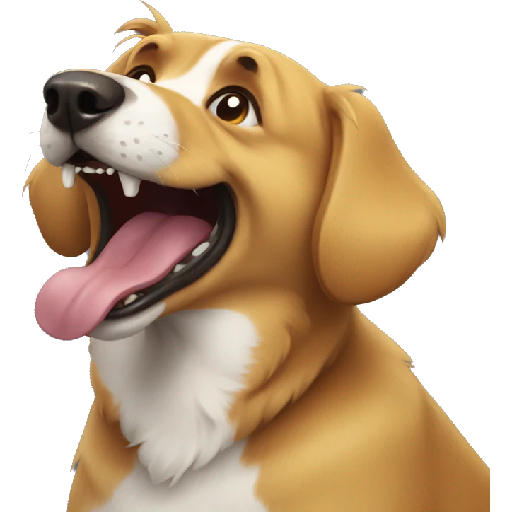 Hysterical dog emoji