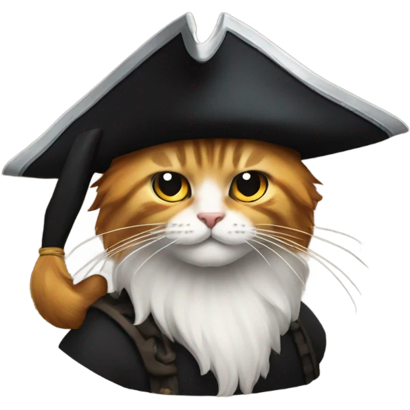 dungeon master is a cat with a pirate hat emoji