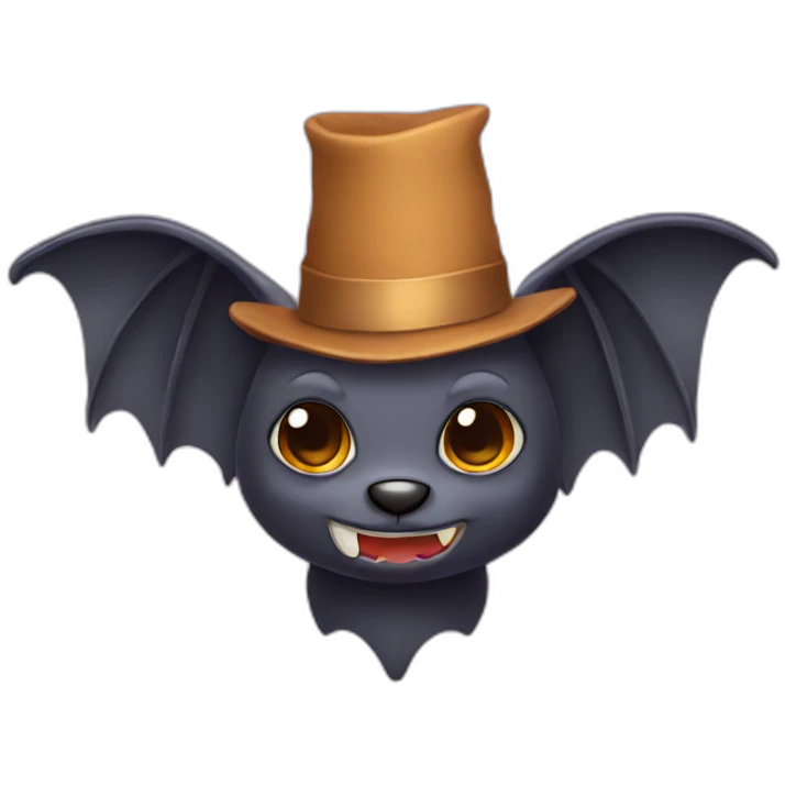 Bat with a hat emoji