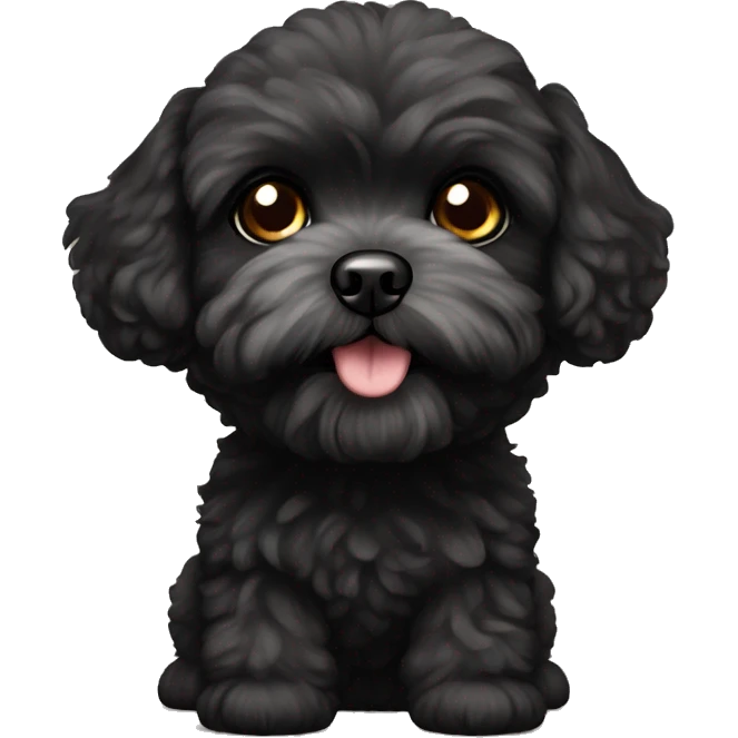 black maltipoo with brown eyes emoji