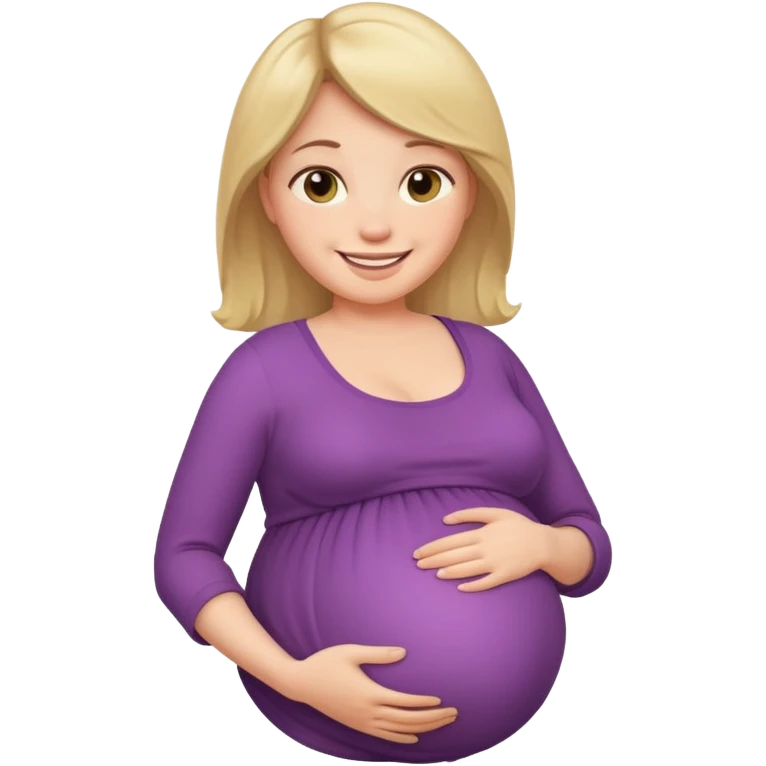 Pregnant woman big belly emoji