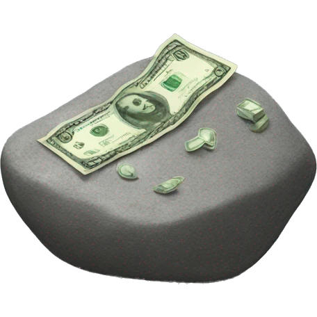 Rock with money  emoji