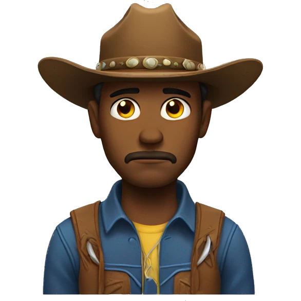 Sad cowboy emoji