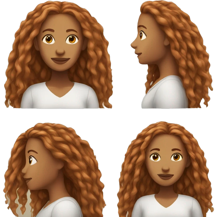 Woman with ginger locs emoji