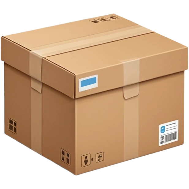 cardboard shipping box with tape emoji