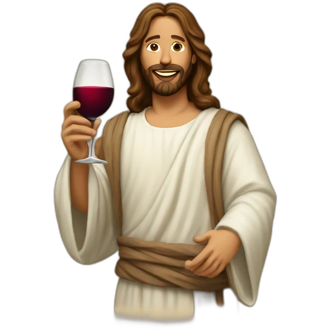 Jesus-wine emoji
