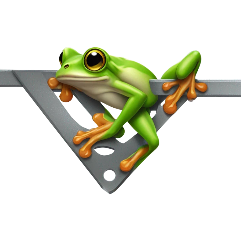 Tree frog on a saw emoji