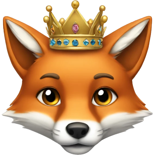 Fox witg a crown  emoji