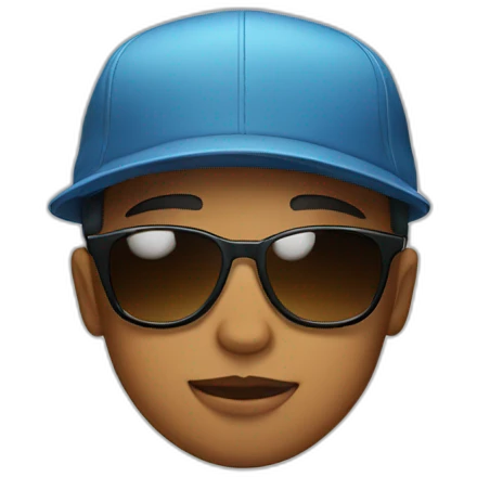 a boy with sunglasses and cap emoji