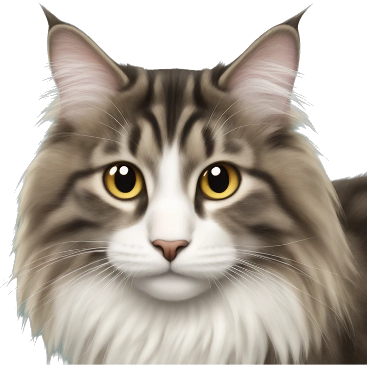 Norwegian forest cat emoji