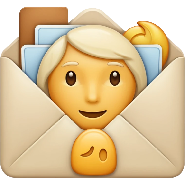 Letter color pale beige creamy emoji