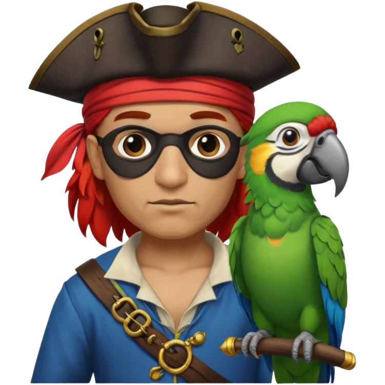 pirate and parrot emoji