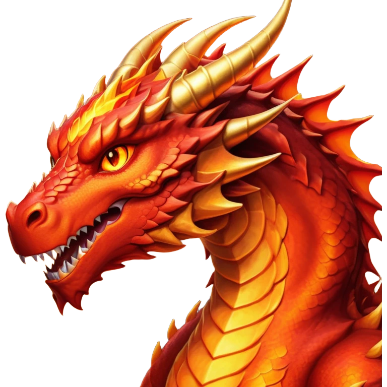 cinematic-noble-fierce-fire-dragon-portrait-emoji,-poised-and-imposing,-with-a-muscular,-scaled-body-ablaze-in-fiery-hues-of-crimson,-molten-orange,-and-molten-gold,-and-intense,-burning-eyes-that-mirror-the-heart-of-a-volcano;-rendered in detail emoji