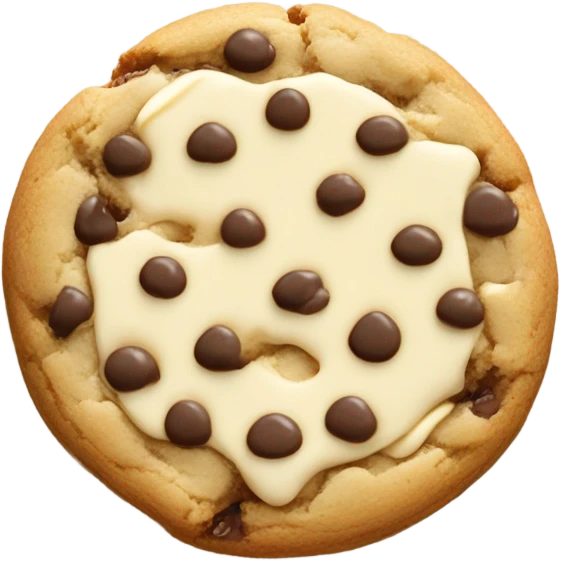 White chocolate dark cookie  emoji
