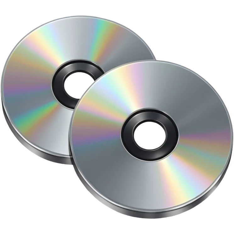 two metal computer disks emoji