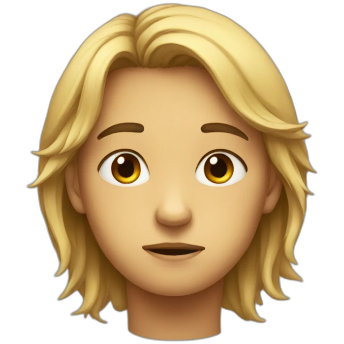 Sad young emoji