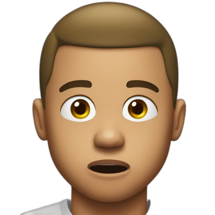 mbappe shocked head emoji