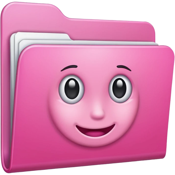 simple pink folder emoji