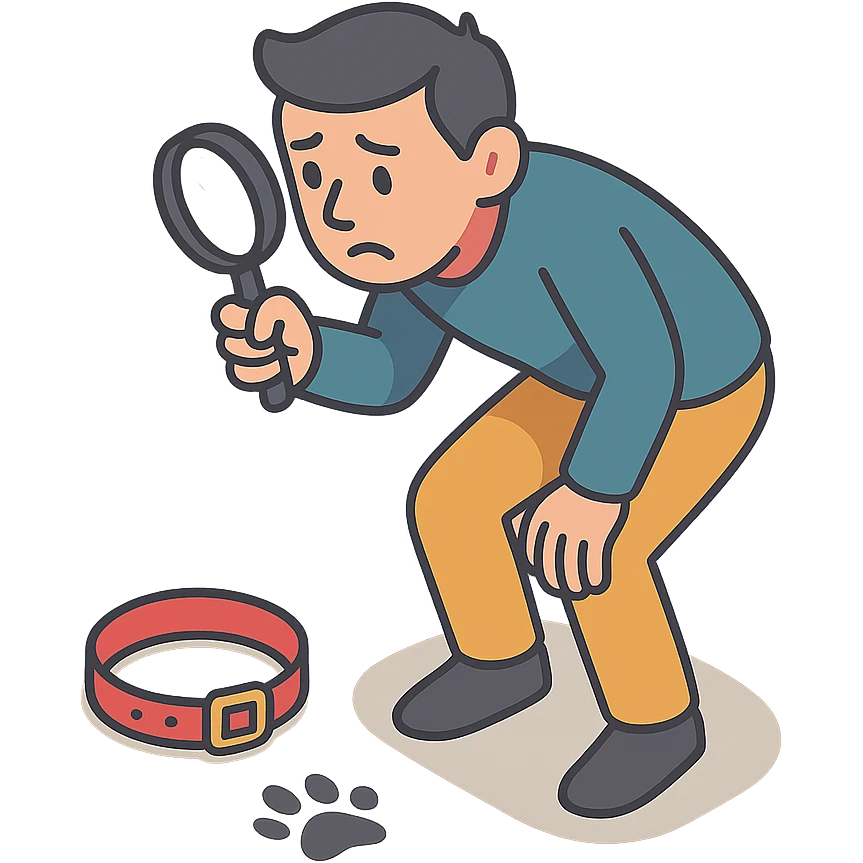 мужчина ищет кошку которая пропала emoji