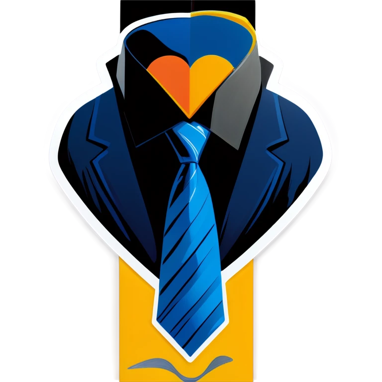Heart with blue tie emoji