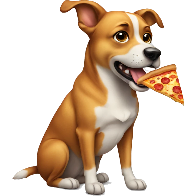 dog with pizza emoji