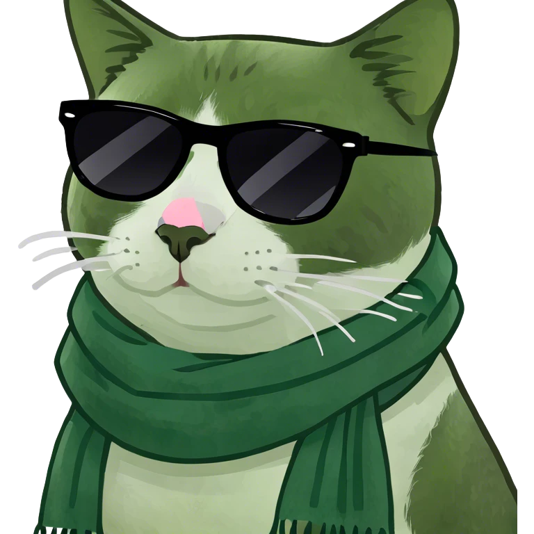 Cat with sunglasses emoji