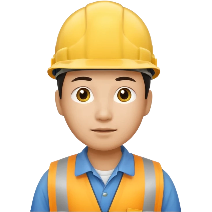 The narrow-eyed Chinese construction worker emoji
