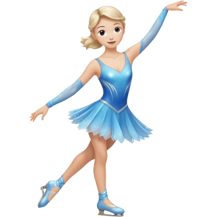 Ice skater twirling emoji