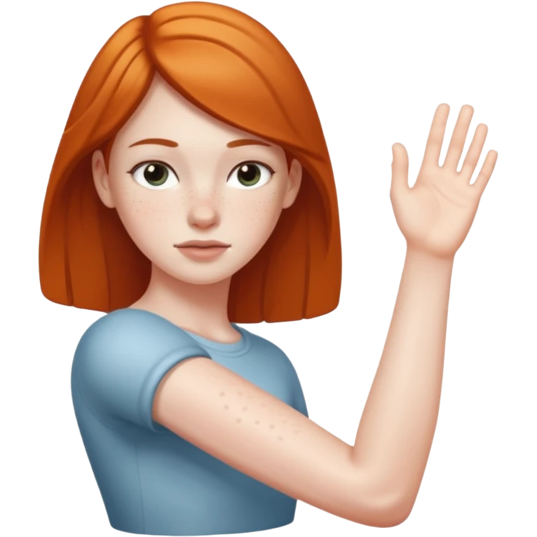 bent white girl arm emoji