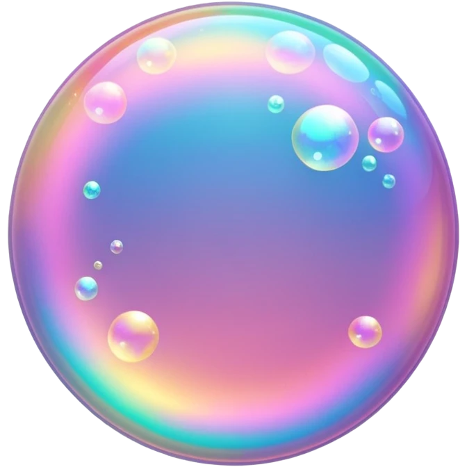 pink transparent sparkling bubble emoji
