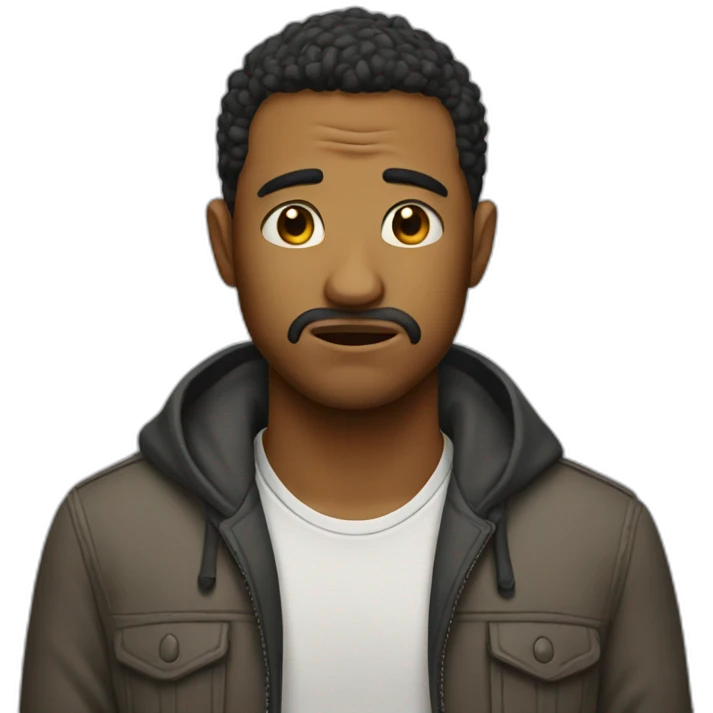 Cried man emoji