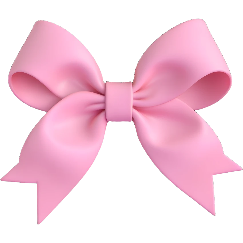 baby pink bow emoji