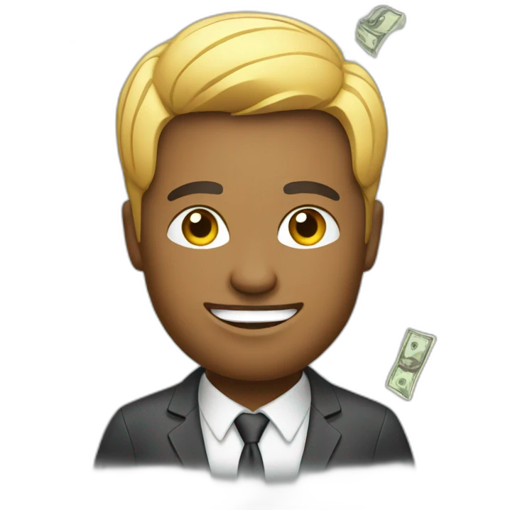 Entrepreneur with money emoji