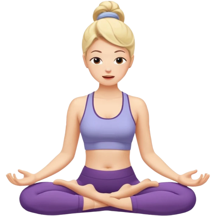 woman burping during yoga practice emoji