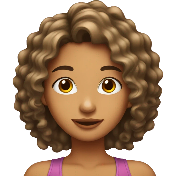 chica latina con cabello rizado  emoji