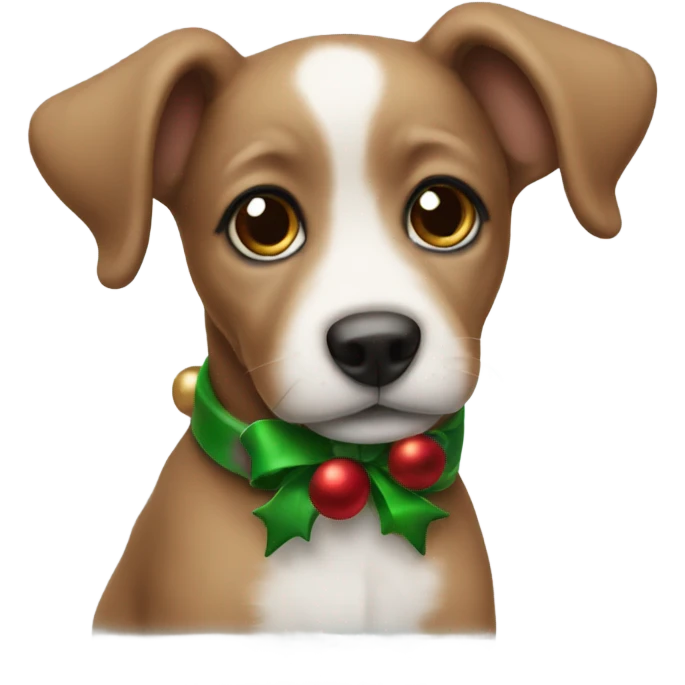 Christmas puppy emoji