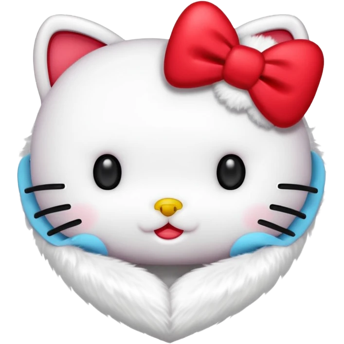 hello kitty heart`no mouth emoji